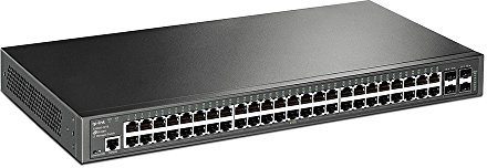 TP-Link T2600G-52TS Managed Switch, L2 Jetstream 48 Porte Gigabit, 4 Porte SFP, Routing Statico, Port, Tag e Voice VLAN
