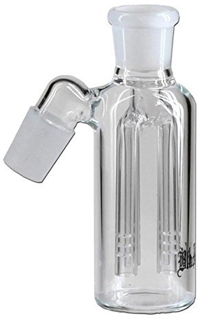 Black Leaf Vorkühler 3-Arm-Perkolator 2x NS 14 Glas Bong Wasserpfeife (transparent)