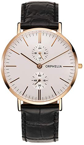 Orphelia Herren-Armbanduhr Gentle Analog Quarz Leder