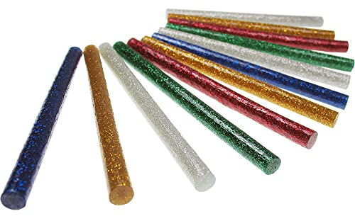 Meyco Heißklebepatronen/Heißklebesticks klein 12 Stück Glitter. Glitter