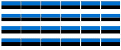 INDIGOS UG - Mini Aufkleber Set - Pack glatt - 33x20mm - selbstklebender Sticker - Fahne - Estland - Flagge - Banner - Standarte fürs Auto, Büro, zu Hause und die Schule - 24 Stück - für Auto