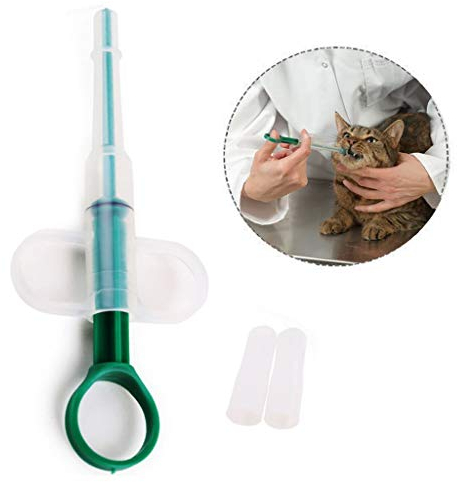 Gearmax Tablette Feeder, Medikamenten Feeder Wiederverwendbare Tabletteneingeber, Pet Pusher Spritze Tablettengeberfür Katzen Hund Welpen Kleintier Grün