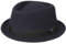 LIERYS Classic Porkpie Wollfilzhut Damen/Herren - Hut Made in Italy - Filzhut Wasserabweisend - Pork Pie Packable - Musikerhut Sommer/Winter dunkelblau M (56-57 cm)