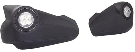 Motorcycle Dual Sport Hand Guards With LED Spot Lights Adventure Bike Black