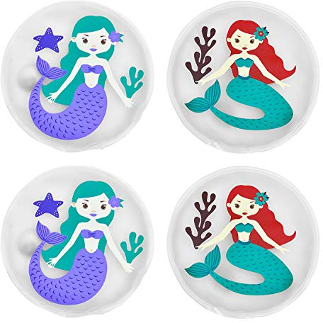 Set of 4 Cute Pocket Warmers Mermaid Hand Warmers Heart for Warm Fingers Against Cold Hands in Autumn and Winter, Reusable