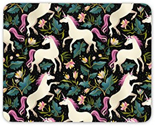 Destination Vinyl Ltd Pretty Unicorns Mouse Mat Pad - Unicorn Horse Flowery Fun Gift PC Computer #8755