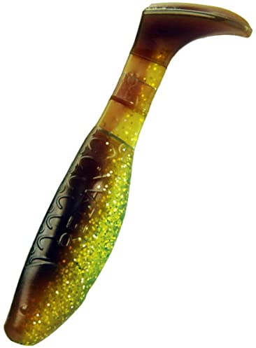 Relax Kopyto 3 10 Stück Gummifische Zander Kunstköder L-052 Motoroil Grün