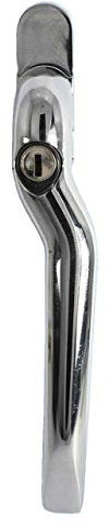 The Venetian Slimline Espag Window Handle in Polished Chrome - Low Profile Design so can be Used Behind Window Blinds (Right Hand)