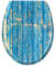 LZQ WC Sitz mit absenkautomatik Toilettensitz Toilettendeckel inkl. Montagematerial aus Hartplastik, 45 x 38cm,Blau Planks