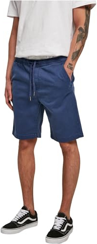 Urban Classics Herren Stretch Twill Joggshorts Shorts, darkblue, S