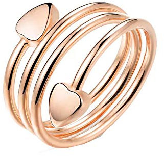 20LY Ladies Women Adjustable Rose Gold Magnetic Copper Ring