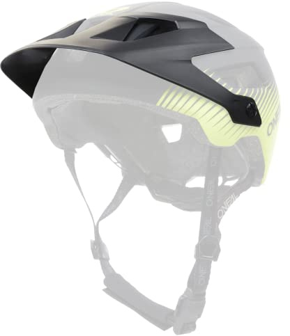 O'NEAL | Ersatzschirm Fahrrad-Helm | Mountainbike MTB | Ersatzschirm für den Defender Helmet Grill V.22 | Visor Defender Helmet Grill V.22 | Erwachsene | Schwarz Neon-Gelb