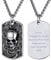 GoldChic Anpassbare Militärischer Totenkopf-Anhänger Halskette mit Motiven-Gravur Edelstahl Dog Tag Totenkopf Skull Halskette mit Schädel Anhänger Gotik Totenkopf Charm in Silber mit 55cm+5cm Kette