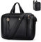 Missnine Laptop Bag 15.6 inch Briefcase for Women Computer Bag PU Leather Messenger Bag for College Work Business, Black, Tote