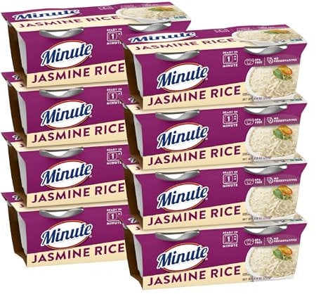 Minute Ready to Serve Jasmine Rice, Microwavable Rice Cups, Two 4.4-Ounce Cups (Pack of 8)