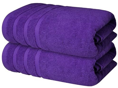 Infinitee Xclusives 100% Ring-Spun Cotton Bath Towels for Bathroom - 2 Pack | Luxury Super Soft, Absorbent & Quick-Drying |27x54 inches| Large Bathroom Towels Set |600 GSM| Gym, Shower, Spa & Hotel Use