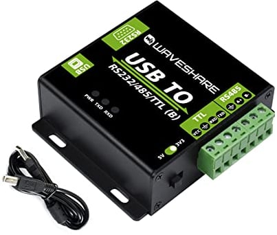 USB zu RS485/RS232/TTL Konverter Industrieller Digitaler Isolierter Konverter mit CH343G Chip, Multiprotokoll und Multityp Konvertierung, Kompatibel mit Windows 11/10/8.1/8/7, Linux, Android, Mac OS