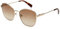 Longchamp Unisex LO164S Sunglasses, 714 Gold, 57