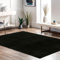 Aladdinshome Alfombra Moderna para Salón Unicolor Lavable Antideslizante Pelo Corto y Suave (Negro, 60x100cm)