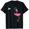 Flamingo Spielen Badminton Kostüm Badminton Spieler Familie T-Shirt