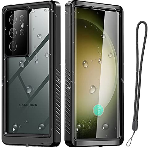 AICase Custodia impermeabile per Samsung Galaxy S23 Ultra 5G (6.8) resistente alla neve, alla polvere e agli urti, certificata IP68 Copertura protettiva subacquea per Samsung S23 Ultra Protezione 360