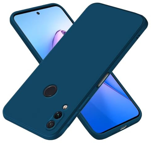EASSGU Custodia per Redmi Note 7 (6.3 Inches), Cover Morbida in Silicone TPU - Blu zaffiro