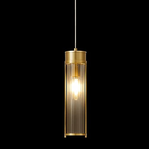 Epinl Gold Pendant Light for Kitchen Island Pendant Lighting Adjustable Hanging Pendant Light Fixture Modern Pendant Light for Kitchen Bedroom(No Bulbs), 1-Pendant Light