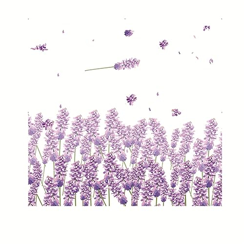 Fensterfolie Blickdicht 58x60cm Lavendel Sichtschutzfolie Fenster Selbsthaftend,Milchglasfolie Anti-Uv,Folie Fenster Sichtschutz,Fenster Folie Blickschutz,Blickdichte Fensterfolie