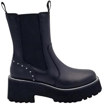 Liu Jo Scarpe Donna, Modello Stivali Anfibi FLAIR 06 - ANKLE SF3019PX241, Realizzate in Pelle Sintetica. Nero