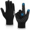 Wmcaps Winter Strickhandschuhe Warm Full Fingers Männer Frauen mit Upgraded Touch Screen - Anti-Rutsch Handschuh Fleece gefüttert, Laufen Radfahren Wandern Reiten Fahren Handschuhe (Large, Schwarz)