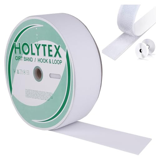 Klettband Selbstklebend 25 mm breit, Meterware Extra Stark,Doppelseitig Klebende mit Klettverschluss Breit Selbstklebendes Klebepad mit Flauschband und Hakenband