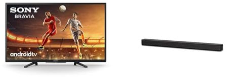 SONY BRAVIA KD-32W800-32-inch - HD Ready (HD) - High Dynamic Range (HDR) - Android TV - (Black) & HT-SF150 2ch Single Soundbar with Bluetooth and S-Force Front Surround - Black