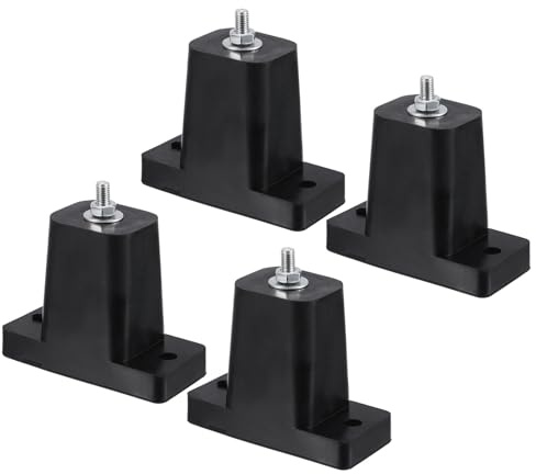 PATIKIL 4,45 x1 97x3 54 Zoll Montagegummipads-Halterung, 4 Stück gegen | Mini-Split-Standhalterungen Vibrationen für den Außenbereich, Klimaanlagen-Kondensator, Schwarz