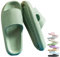 VEXITO Ciabatte Nuvola Donna Estive Scarpe Mare Uomo Pantofole Antiodore Morbide Casa Eva Sandali Spiaggia Piscina Gomma Ortopediche Plastica Verde Gr. 46-47