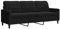 vidaXL Canapé à 3 Places Noir 180 cm Velours, canapé, canapé de Salon, canapé à Trois Places, canapé rembourré, sièges de Salon, canapé en Velours