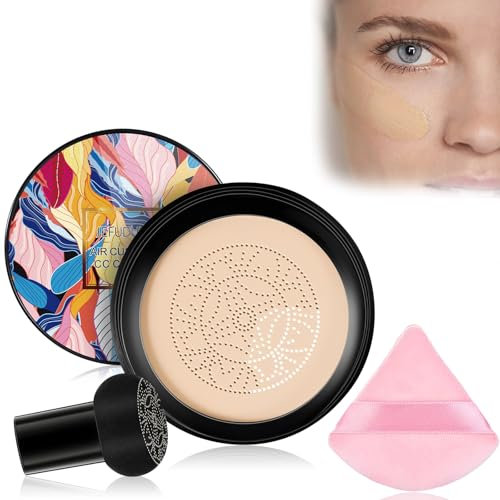 Mushroom Head Air Cushion CC Cream,Beauty Cream,Beauty Pilz-Luftkissen CC Cream,CC Cream,BB Cream,Brightening Pigment Liquid CC Cream für Gesicht und Hals (Natürlich)