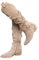 shownicer Stivali Alti Donna Stivaletti in Pelle Scamosciata Eleganti Stivali con Punta Tonda Autunnali Invernali Comodi Stivali in Tinta Unita A Beige 36