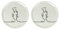 Lentz Lot de 2 assiettes à pizza Ø 31 cm en porcelaine avec motif de chef amusant