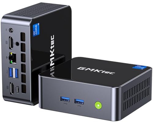 GMKtec M3 Plus Mini PC with Intel Core i9 12900HK(14C/20T 5.0 GHz), 32GB DDR4 RAM+1TB NVMe SSD, Mini Desktop Computer Triple 4K Display, WiFi 6, BT5.2, USB-C, USB 3.2 Gen1*3,USB2.0 * 1,Micro-Computer