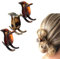 Decap Pack 3 Pinzas Tridente para Cabello, Diseño Ergonómico, Gran Capacidad, Fuerte y Flexible, Fabricado en Francia. (LEOPARDO CONCHA CONCHA)