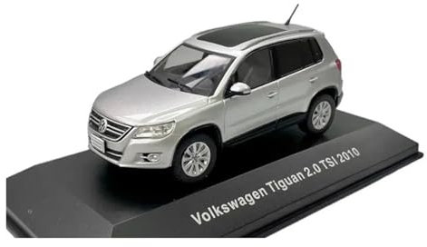 CHENXIAOLAN Miniaturmodelle 1:43 Für VW Tiguan Initial 2010 2.0 TSI Silber Klassische Nostalgie Auto Modell Sammler Spielzeug Ornament Fertigmodell