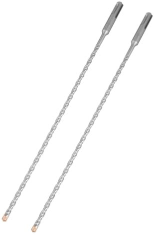 Hilpaty Hammerbohrer SDS Plus Betonbohrer 6x350mmx2, Professionell Steinbohrer mit 4 Hartmetall Schneiden für Bohren in Stein, Beton, Naturstein, Ziegelmauer