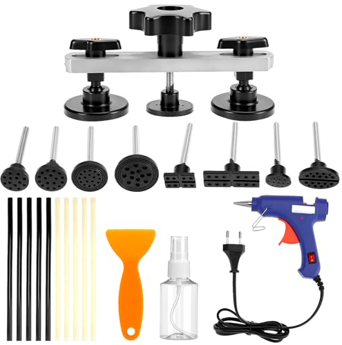 QWORK® Lackfreies Dellen Reparaturset Auto,Ausbeulwerkzeug Set für Auto Karosserie Dellen, Lackfreie Reparatur für Autos, LKW und mehr