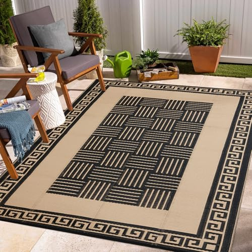 YONILE Outdoor Plastic Straw Rug 180x270cm Waterproof, Reversible Outdoor Rug for Patios Clearance, Outdoor Area Rug Carpet RV Mat for Camping Backyard Deck Porch