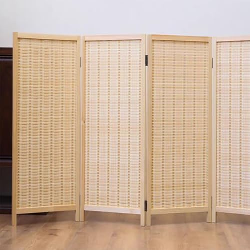 ZAQYCM Paravent Interieur Paravent De Séparation Basse en Bois 60 80 100 120 150 170 180 200 CM De Haut, Cloisons Temporaires Pliantes Réglables Extra Longues 3 4 5 6 8 Panneaux(5 Panel,H 80cm/2.6ft)