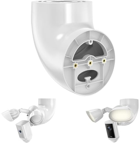 EDUP ® Ring Kamera Traufhalterung für Ring Flutlicht Cam Wired Plus/Pro | Passend für Ring Floodlight Cam Wired Pro & Ring Floodlight Cam Wired Plus & Blink Wired Flutlichtkamera, Weiß
