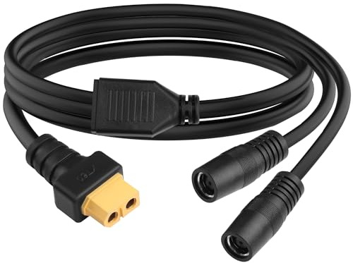 TIENFOKOTA XT60 a DC 7909 DC 5521 Conector Macho,para estación de energía portátil, generador Solar, Panel Solar 1 m (1M Hembra)