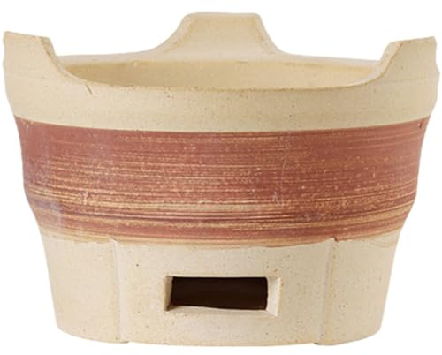VILLCASE Leichter Holzkohlegrill aus Ton für Außenbereich mit Einfachem Design als Kochherd für Gemüse und Meeresfrüchte im Garten oder Outdoor Space