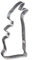 LARES Ausstecher/Ausstechform Hase, stehend - für Kekse, Plätzchen, Lebkuchen & Co - Größe: 12cm, Höhe: 1,7cm - Made in Germany