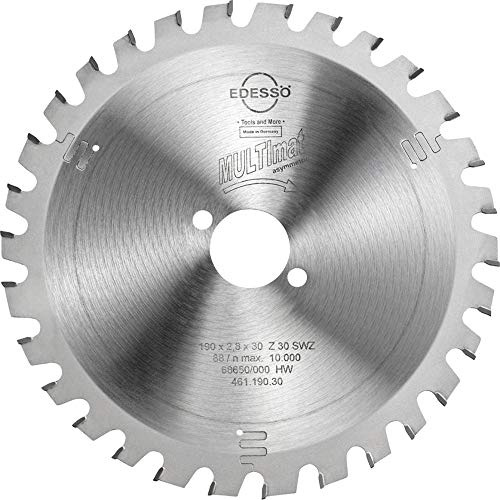 Edessö 46119030 HM-Kreissägeblatt Präzision-Super WZ 2/7/42 HW, Z=30 SWZ, 190 x 2,8/1,8 x 30 mm, Silber